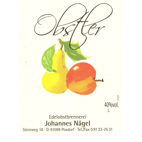 Obstler - Etikett